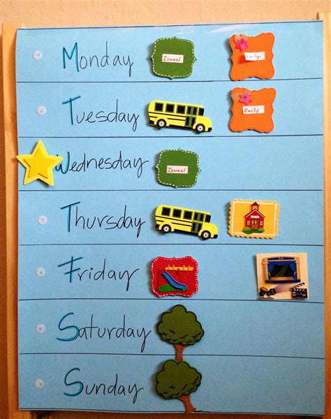 Weekly Calendar For Kids Tommy Activities Pinterest Weekly