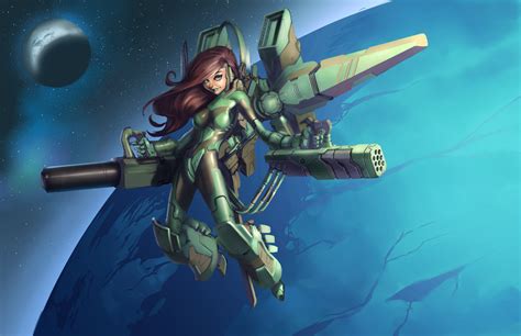 Armored Space Girl Process 03 By Billydallaspatton On