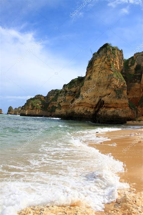 Find the ideal hotel in the area. Dona Ana Beach, Lagos, Portugal — Stock Photo © gvictoria ...