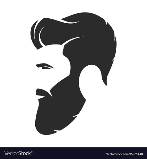 Bearded Man Hipster Style Fashion Silhouette Vector Image