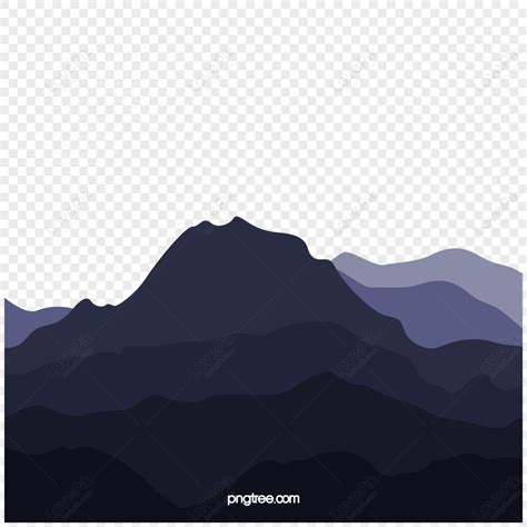 Gambar Materi Vektor Pegunungan Siluet Kreatifmalam Pegununganpuncak