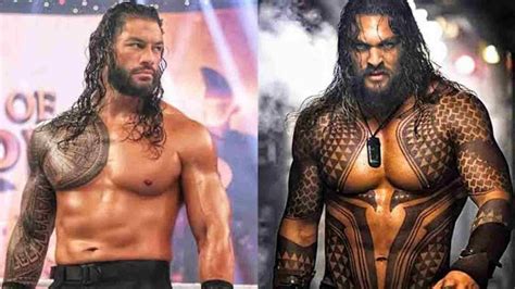 Mirar Roman Reigns Toma Hilarious Dig En Aquaman Star Jason Momoa