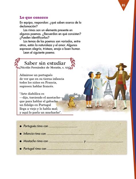 Libro nuevo girasol 5 espanol 5 grado. Español Cuarto grado 2017-2018 - Página 85 - Libros de ...