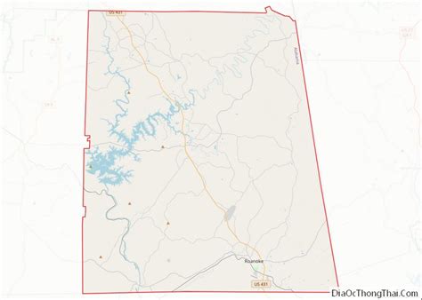 Map Of Randolph County Alabama