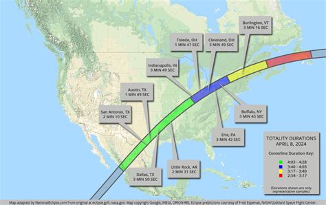 This results in a dazzling ring of light circling the moon. National Eclipse | Eclipse Maps | April 8, 2024 - Total ...