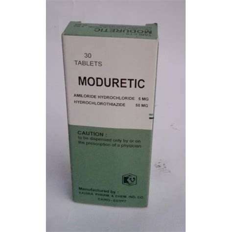 Moduretic Amiloride 5 Mg Hydrochlorothiazide 50 Mg 30 Tablets