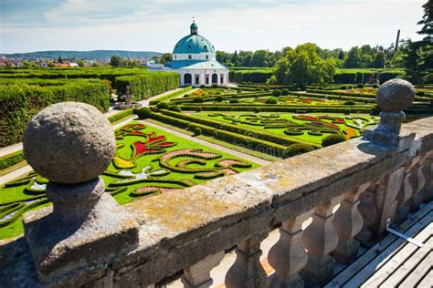 Flower Garden In Kromeriz Czech Republic Unesco Stock Image Image
