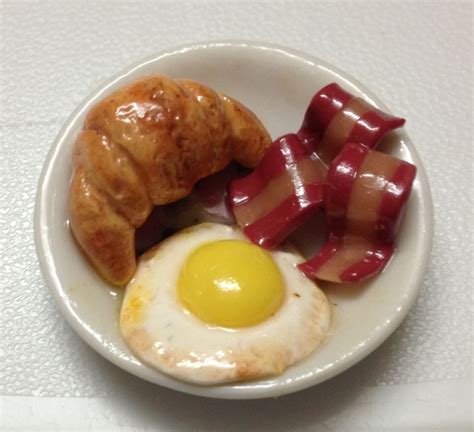 Egg And Bacon Breakfast Miniature Photography Bacon Breakfast