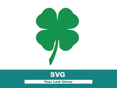 Four Leaf Clover Svg Vector For Cricut Svg Png  Eps Etsy