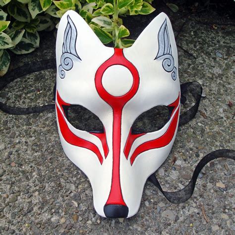 Japanese Wolf Mask Kitsune Mask Leather Mask Kitsune
