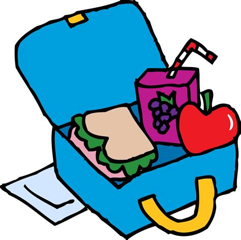 Blue School Lunchbox Clipart Free Clip Art