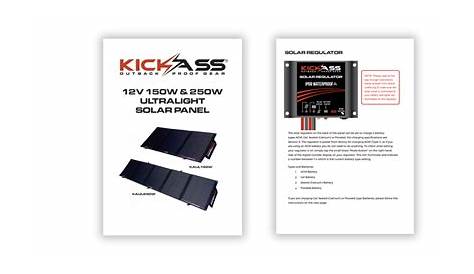 12V Ultralight Solar Panel User Manual - KickAss Customer Support Portal