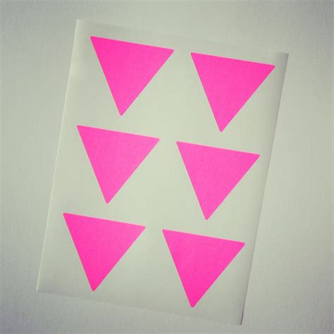 36 Neon Pink Triangle Stickers By Moderntape On Etsy 600 Neon Pink