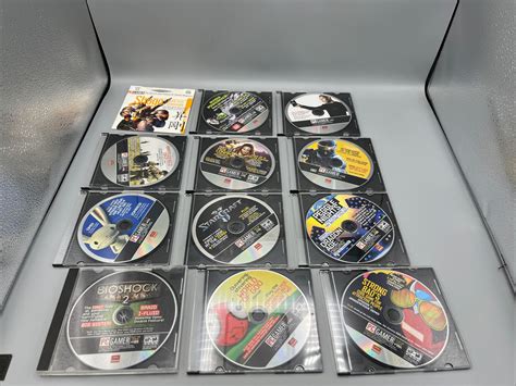 Vintage Pc Gamer Demo Disc Lot Of 12 Cds 1998 2008 2009 Many Titles