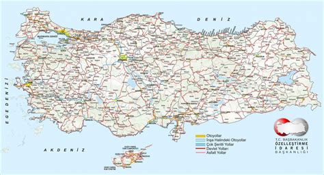 Ayrıntılı Türkiye Karayolları Haritası Yeni Kısa Bilgiler