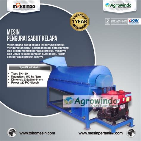 Desain Mesin Pengurai Sabut Kelapa - Homecare24