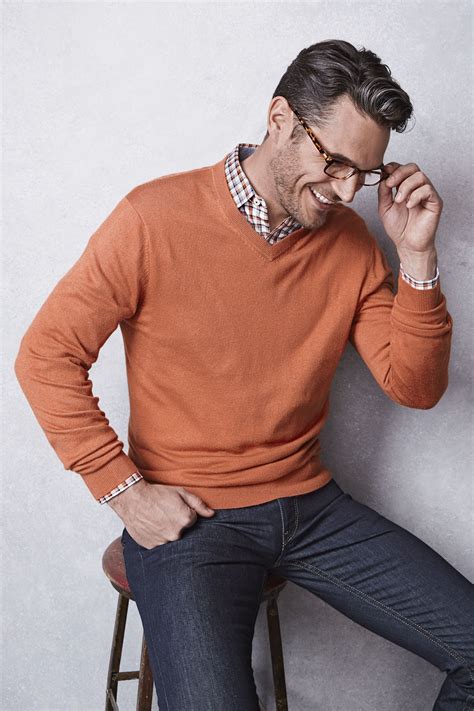 Made To Layer The Sweater And Shirt Combo Looks Good With Zero Effort Mens Fashion Sweaters