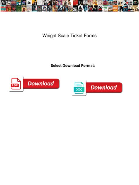 Fillable Online Weight Scale Ticket Forms Weight Scale Ticket Forms