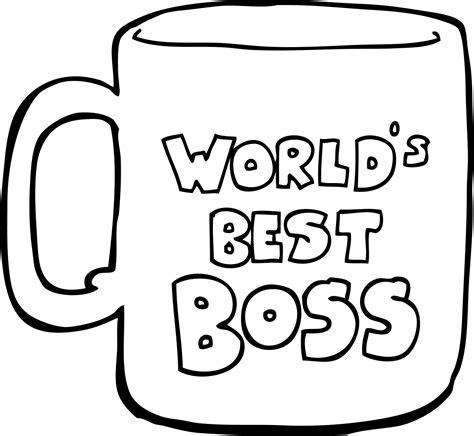 worlds best boss mug 12353491 Vector Art at Vecteezy