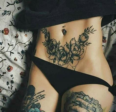 Cute Stomach Tattoos For Women Belly Button Navel
