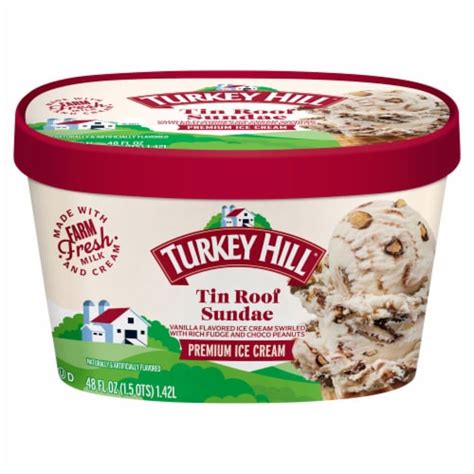 Turkey Hill Tin Roof Sundae Ice Cream 48 Fl Oz Marianos