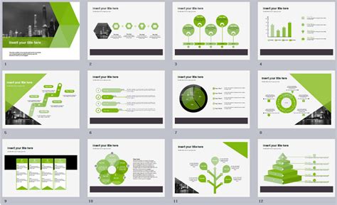 Template Ppt Green Mosi