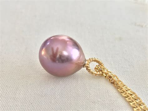 Cultured Edison Freshwater Pearl Pendant K Gold Necklace Pp