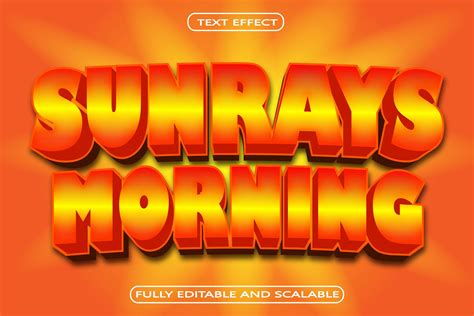Sun Rays Editable Text Effect Graphic By Maulida Graphics · Creative