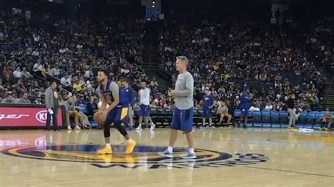 Steph Curry Shoots Insane Behind The Back Trick Shot Youtube