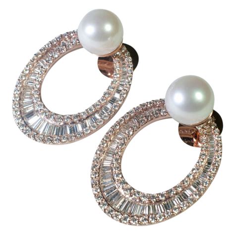 Emerald Diamond Platinum Drop Earrings Sold Plaza Jewellery