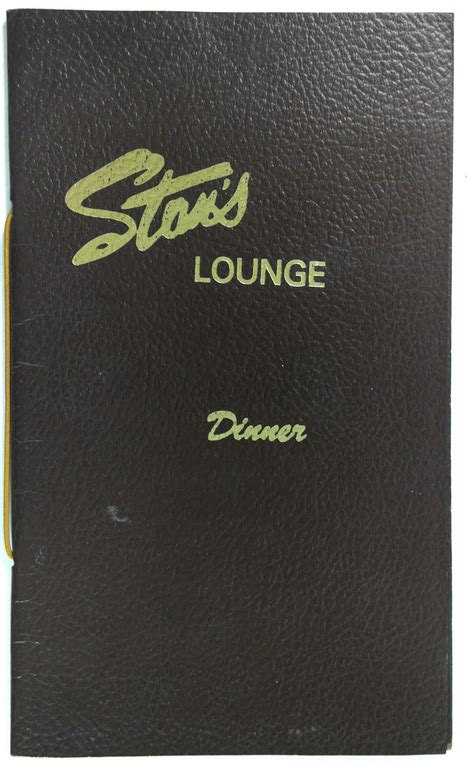 1979 Original Menu Stans Lounge Restaurant Fort Lauderdale Florida
