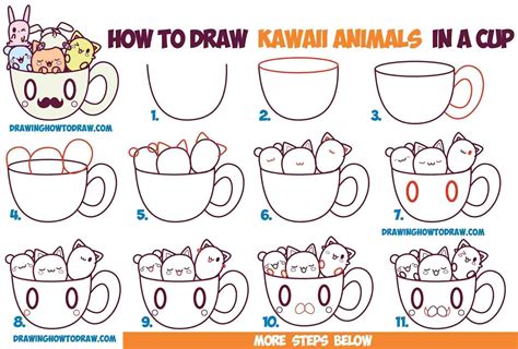 Easy Cute Kawaii Drawings Step By Step Cute Kawaii Drawings Kawaii