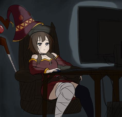 Megumin Chilling After A Long Day Of Explosions Rmegumin