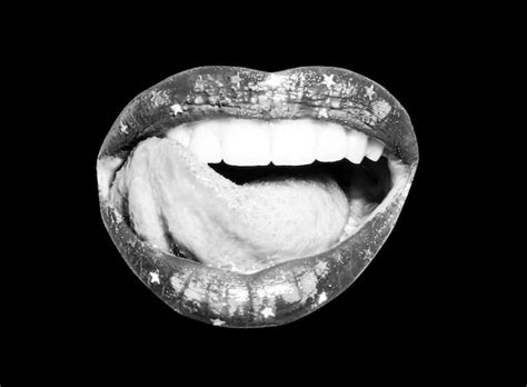 Premium Photo Red Lips Mouth And Tongue Icon Poster And Banner Of