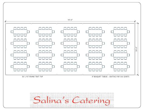 How to build a picnic table. Use this layout for your 30X75 tent in order to optimize ...
