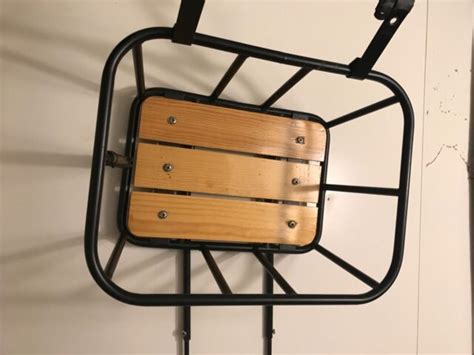 Bell Tote 900 Front Handlebar Metal Basket With Wood Base Black For