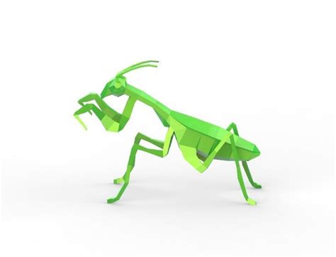 Polygonal Praying Mantis 3d Model Cgtrader