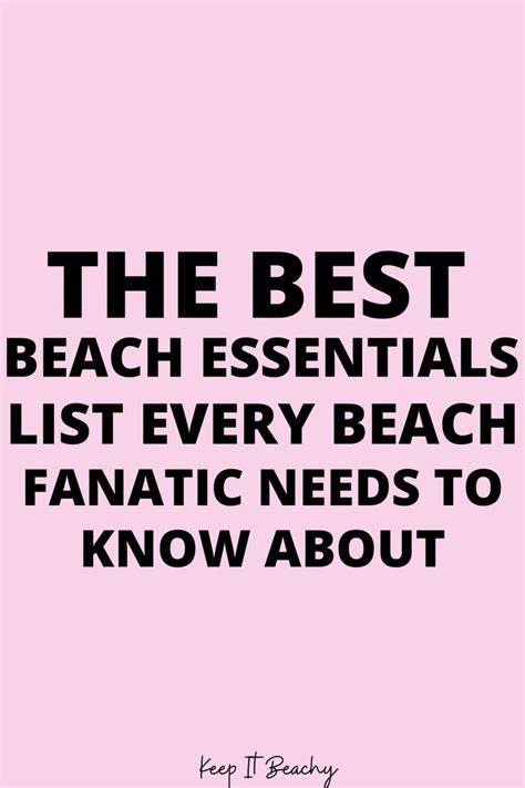 11 Must Have Beach Essentials That You Need To Add To Your Beach Essentials List Beach