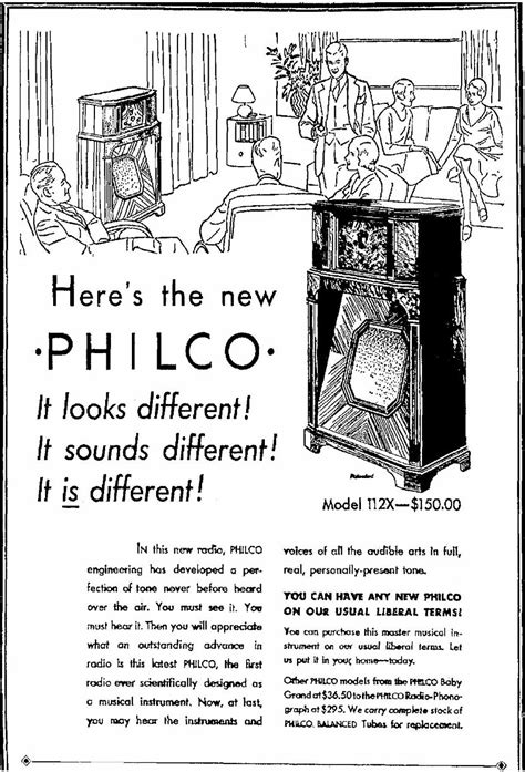 Philco Model X Floor Standing Tube Radio Console