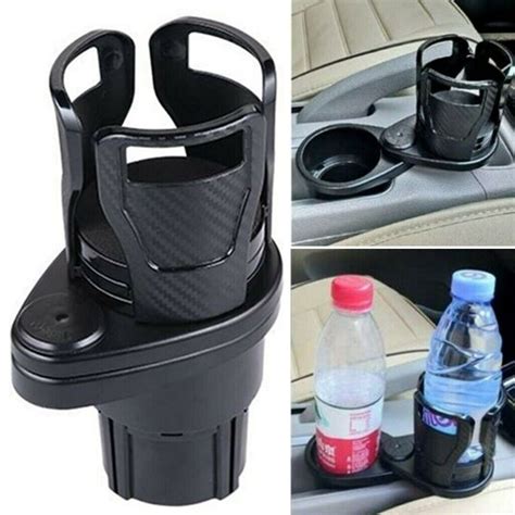 Car Double Cup Holder Expander Auto Drink Holder W360° Rotating