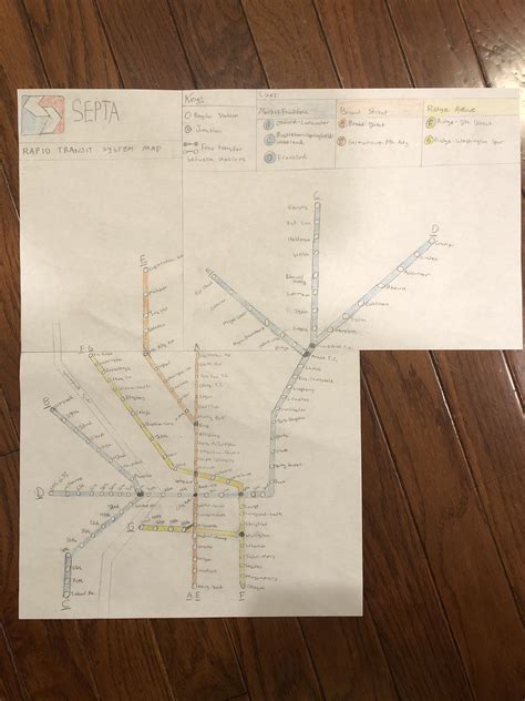 My Map Of A Revisedextended Septa Rapid Transit System Rphiladelphia