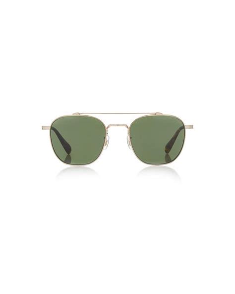 Oliver Peoples Mandeville Round Frame Metal Sunglasses In Gold