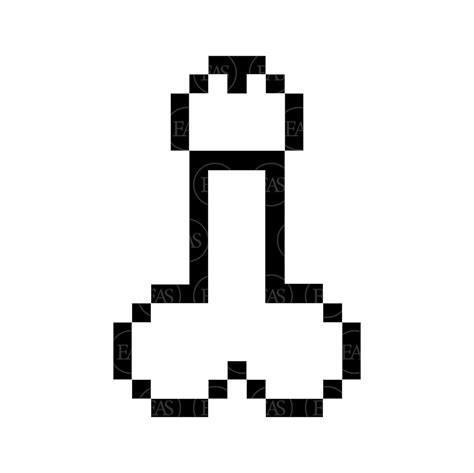 Pixel Art Penis Svg Icon Clip Art Vector Cut File For Etsy Images