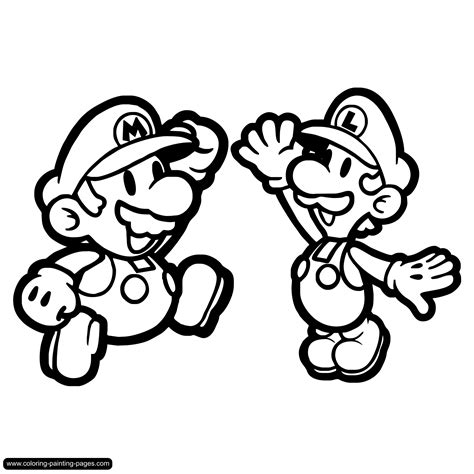 All Mario Characters Coloring Pages Coloring Home