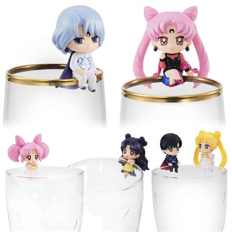 Xinduplan 8pcs Sailor Moon Cup Friends Anime Chibiusa Tsukino Usagi