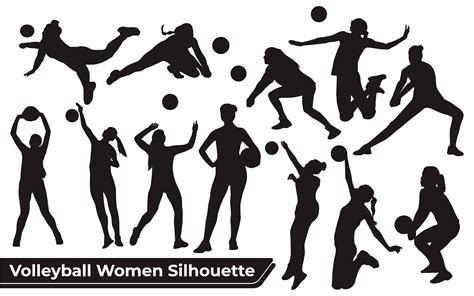 Girl Volleyball Player Silhouette