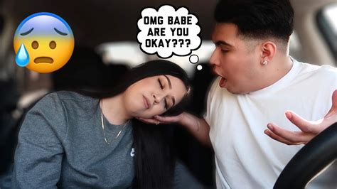 Getting Sick Then Passing Out Prank On Boyfriend Cute Reaction