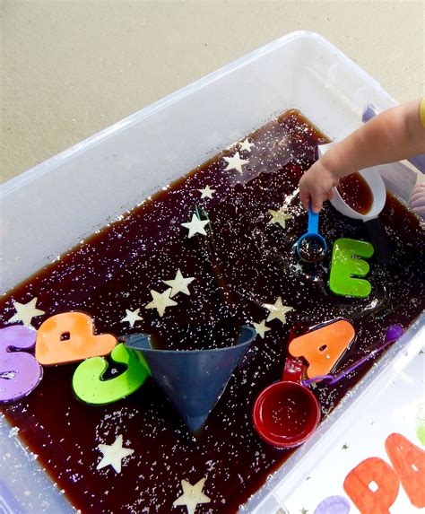 Outer Space Water Sensory Bin Activity Mama Of Littles Space