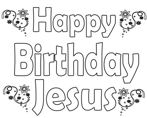 Happy Birthday Jesus Printable Coloring Pages