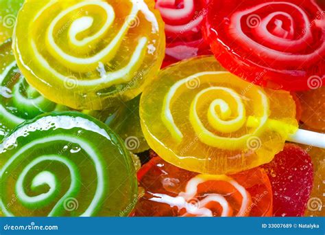 Colorful Candies Lollipop Stock Image Image Of Spiral 33007689